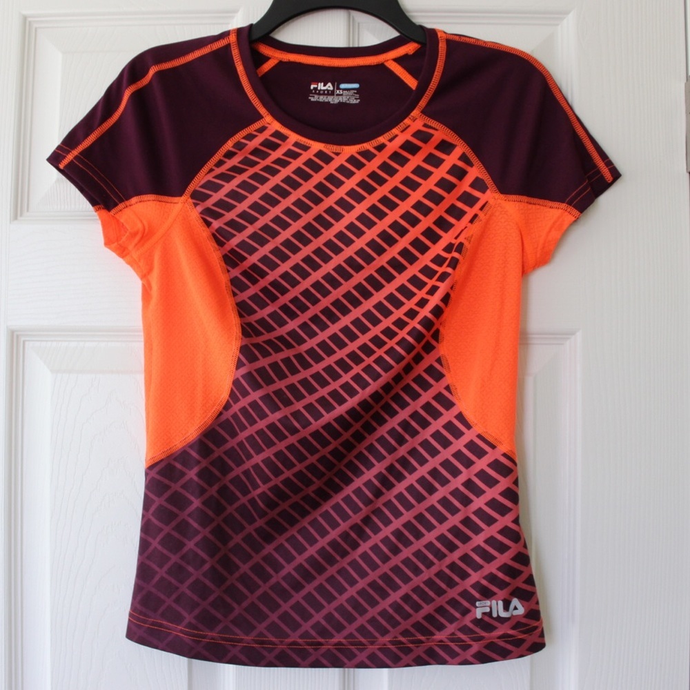 Fila running gym workout breathable shirt